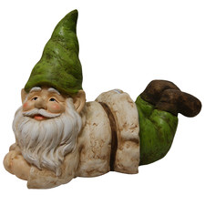 LAYING DOWN GREEN GNOME