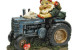 GNOME AND RABBIT ON A TRACTOR