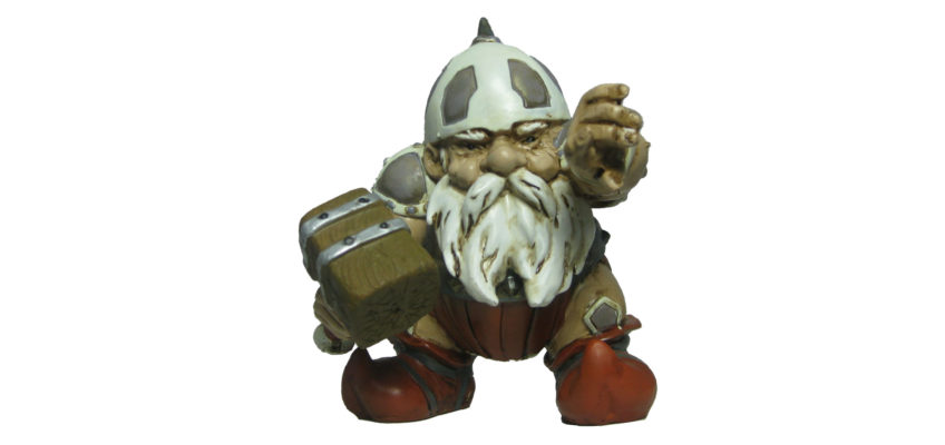 HAMMER GNOME Garden Battle Gnome with Hammer