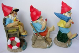 Garden Gnomes on tropical beach vacation side b