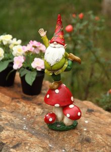 gnome on a mushroom