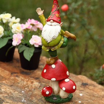 Garden Gnome on a Mushroom